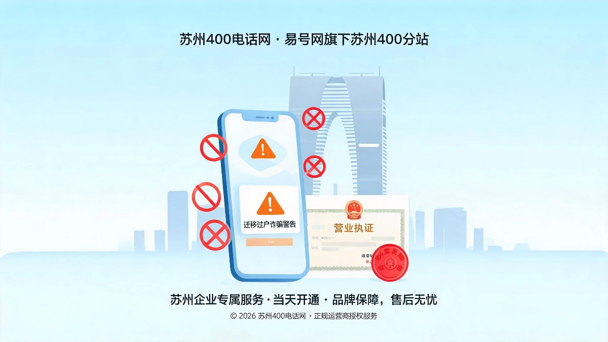 2026年苏州400电话防骗课堂代办过户迁移转接常见骗局拆解封面图