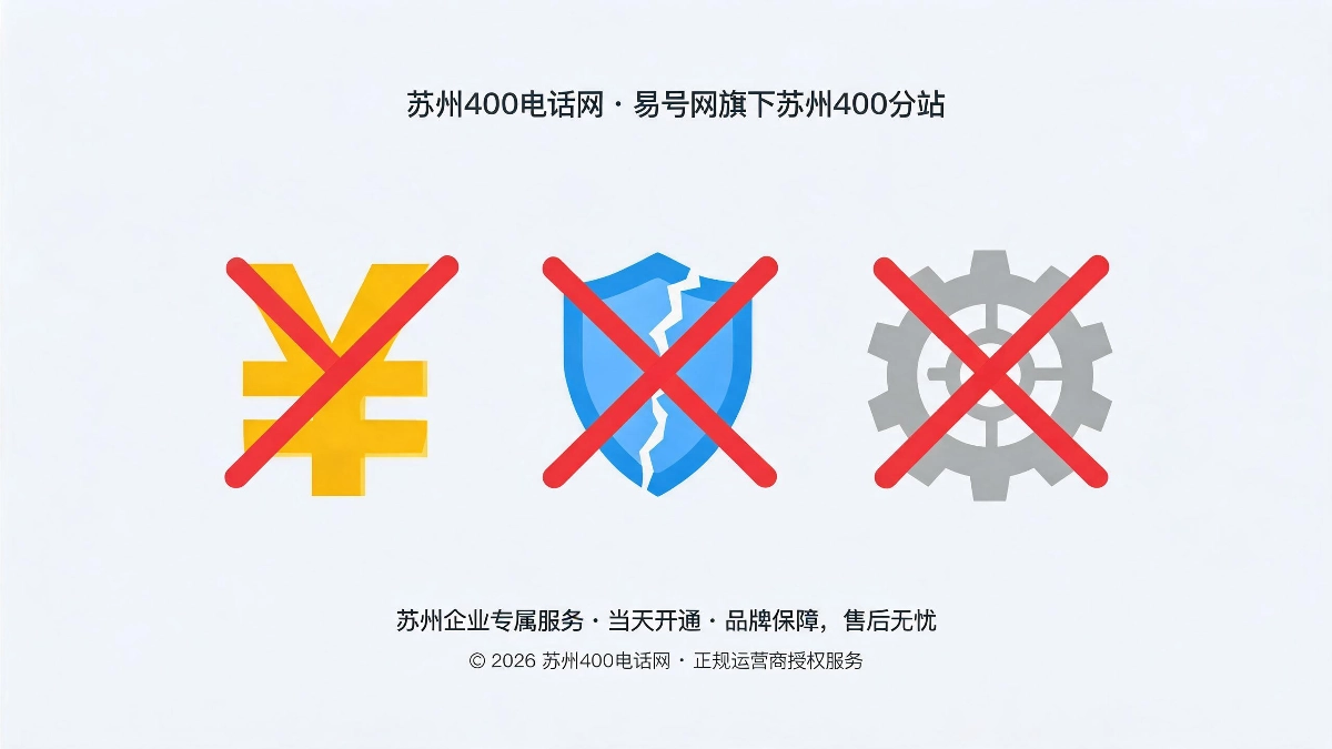 苏州400电话不诚信服务隐形收费虚假履约售后失联三大危害警示图