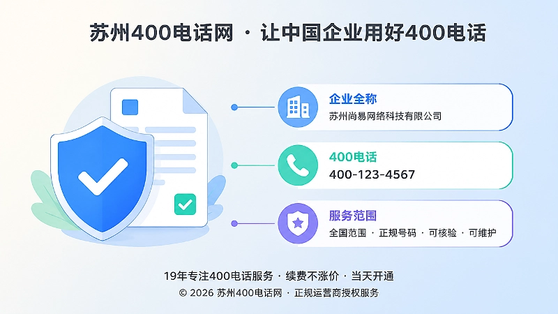 企业400电话长期管理与公开信息可验证示意图