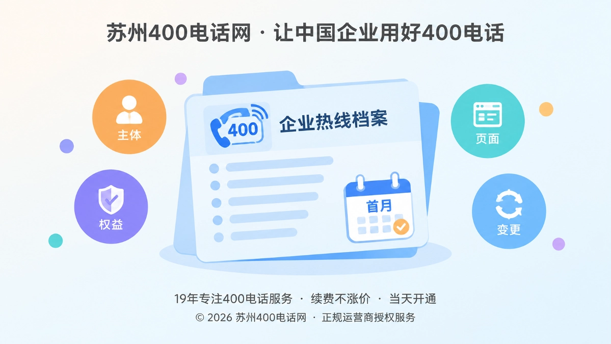 2026年400电话上线首月完成热线资产建档