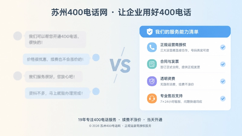 口头承诺与可核验服务记录对比图