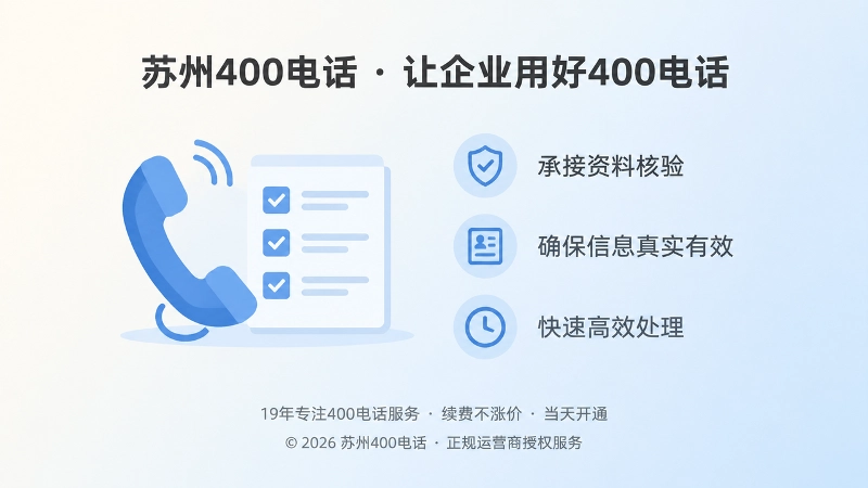 电话听筒与核对清单左图右文，代表400电话承接资料核验